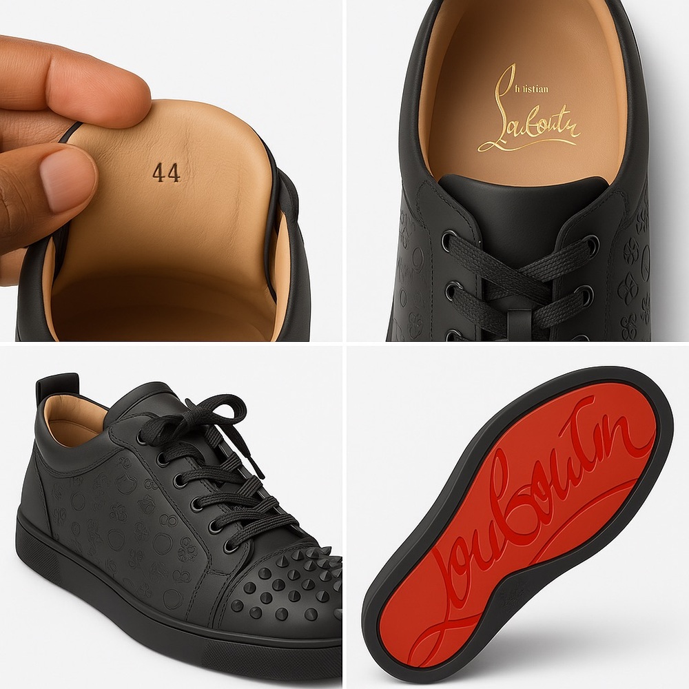 Christian Louboutin Black Sneakers with Red Sole